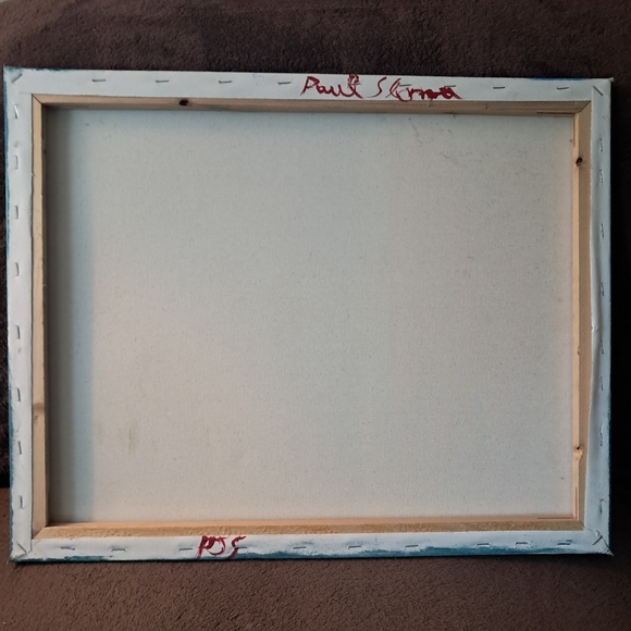 Bob Ross Inspired Hand Painted Canvas Purple Mountains Big Evergreen Trees - Picture 6 of 6